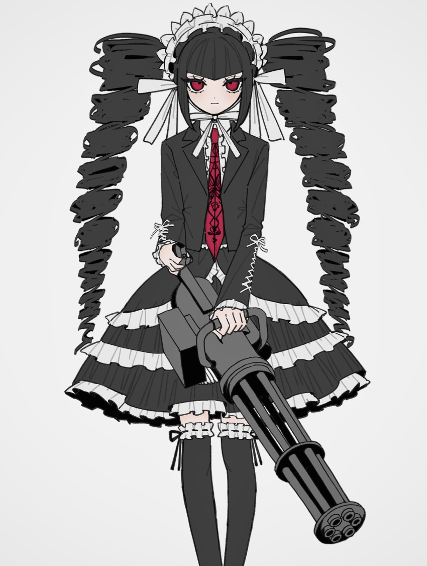 1girl, black_jacket, black_skirt, black_thighhighs, celestia_ludenberg, commentary_request, danganronpa:_trigger_happy_havoc, danganronpa_(series)