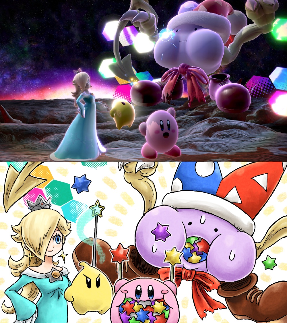 1girl, blue_dress, blue_eyes, blush_stickers, bow, bowtie, brown_footwear, colored_skin