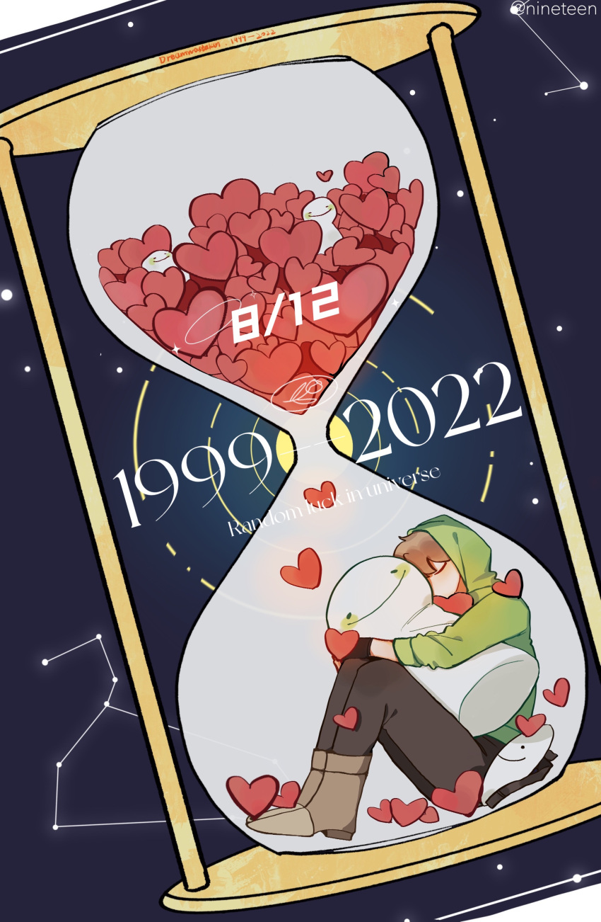 1999, 1boy, 2022, absurdres, animification, birthday, black_gloves, black_pants