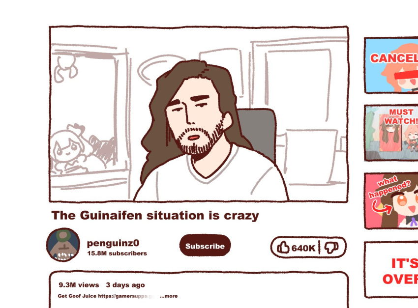 1boy, 2girls, beard_stubble, brown_hair, censored, cr1tikal, crane_game, doll