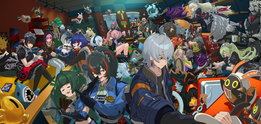 >_<, 0_0, 6+boys, 6+girls, absurdres, alexandrina_sebastiane, anastella_(zenless_zone_zero), anby_demara