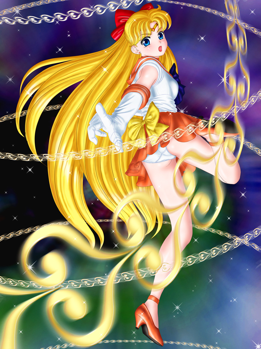 aino_minako, bishoujo_senshi_sailor_moon, blonde_hair, blue_eyes, bow, elbow_gloves, gloves, hair_bow