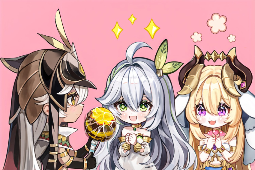 2girls, :3, ahoge, black_gloves, black_helmet, blush, chupa_chups, dress