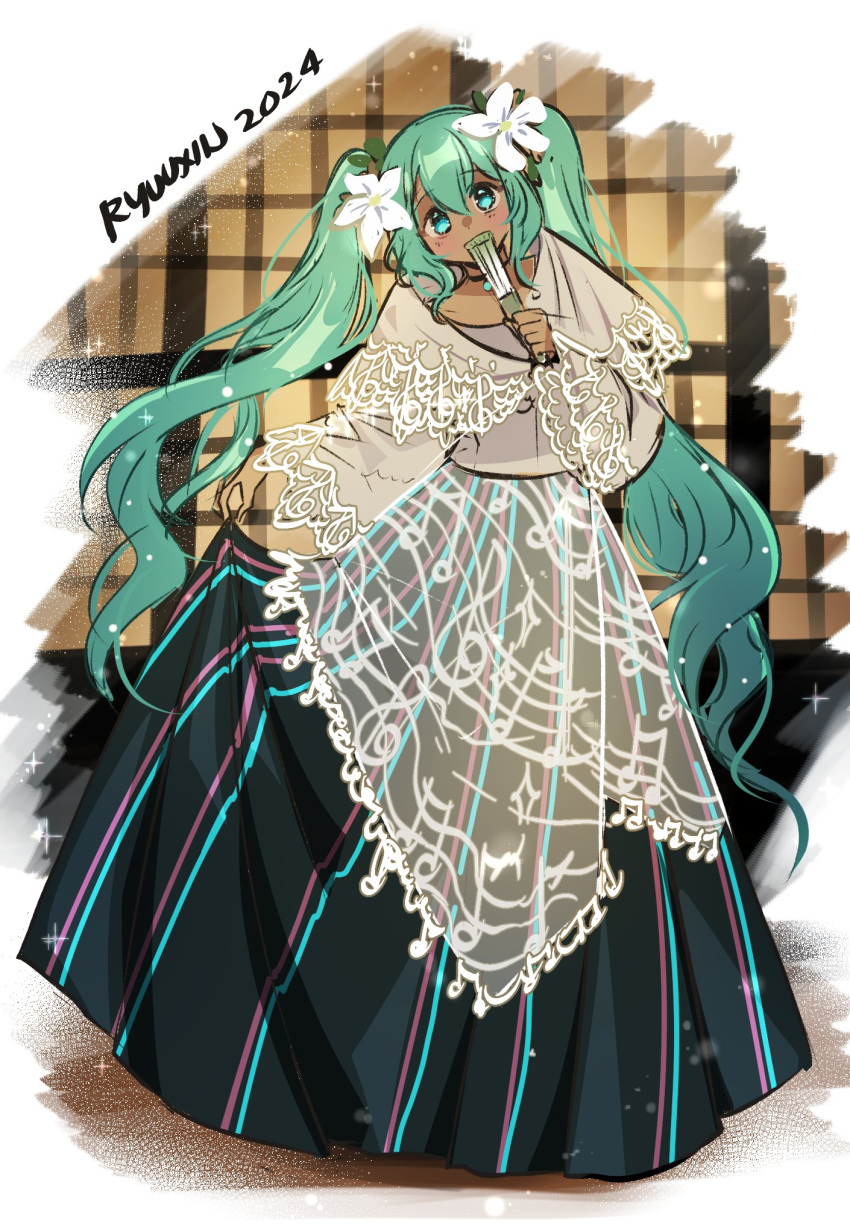 commentary, english_commentary, filipino_clothes, filipino_miku, hatsune_miku, highres, ryuuxin, vocaloid