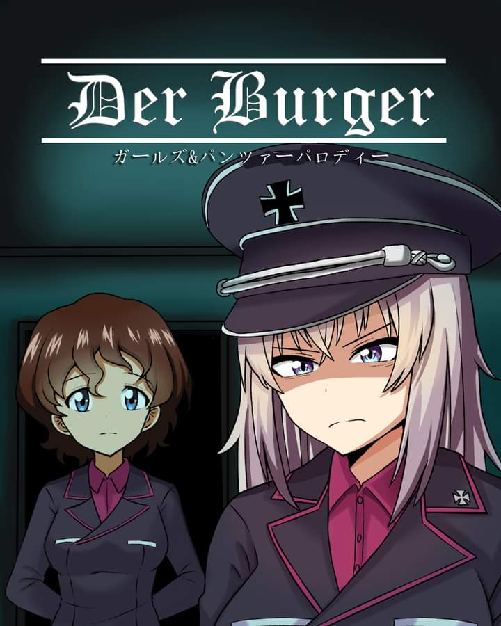 2girls, character_request, der_untergang, german_army, girls_und_panzer, hat, kuroumikei, military_hat