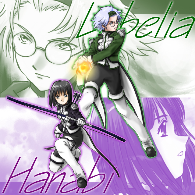 black_hair, boots, bow_(weapon), fire, glasses, gloves, grey_eyes, kitaooji_hanabi