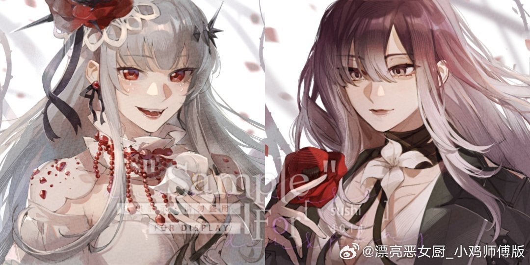 2girls, :d, artist_request, brown_eyes, brown_hair, chinese_commentary, closed_mouth, commentary_request