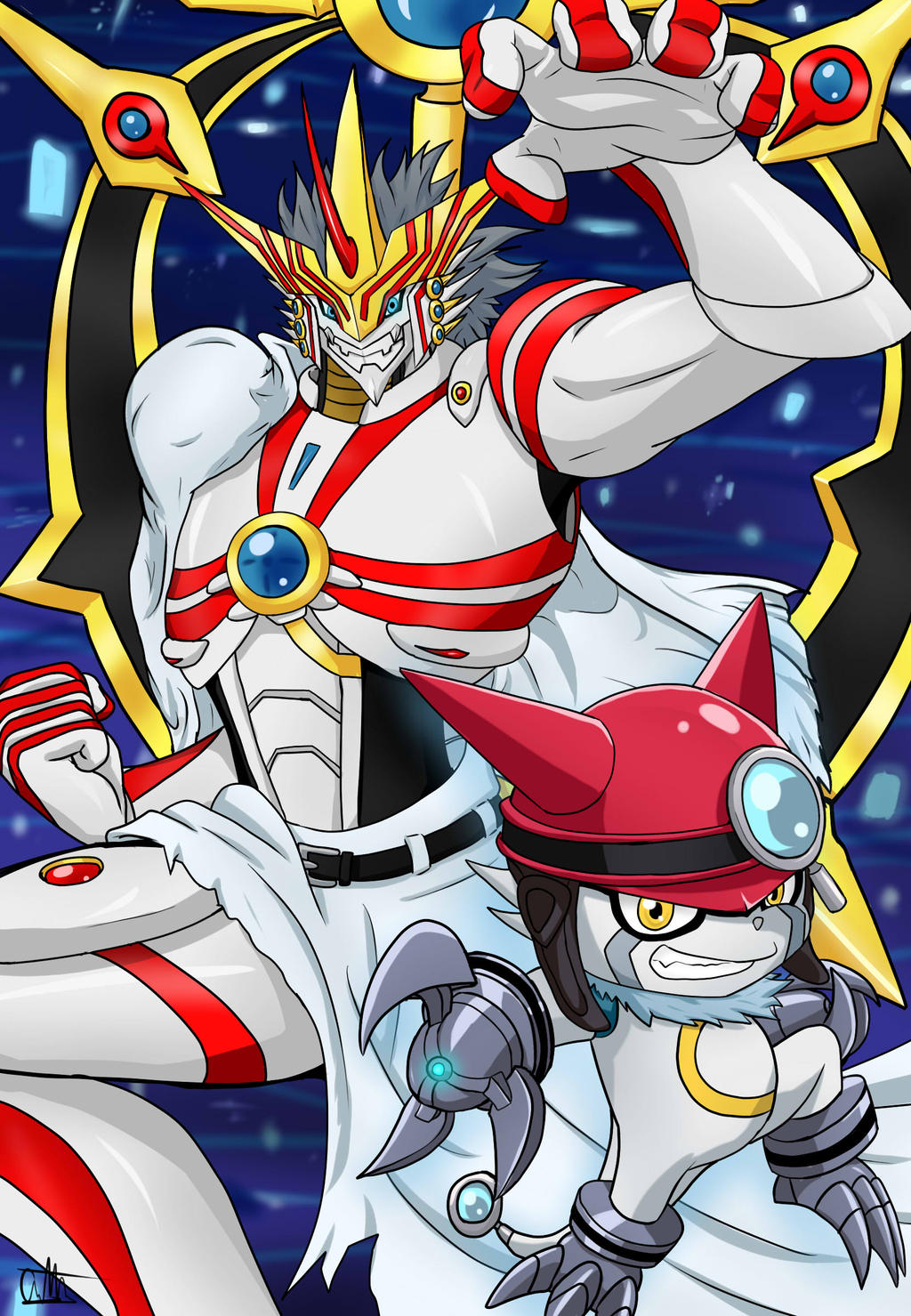 appmon, digimon, digimon_(creature), digimon_universe:_appli_monsters, gaiamon_(appmon), gatchmon, highres