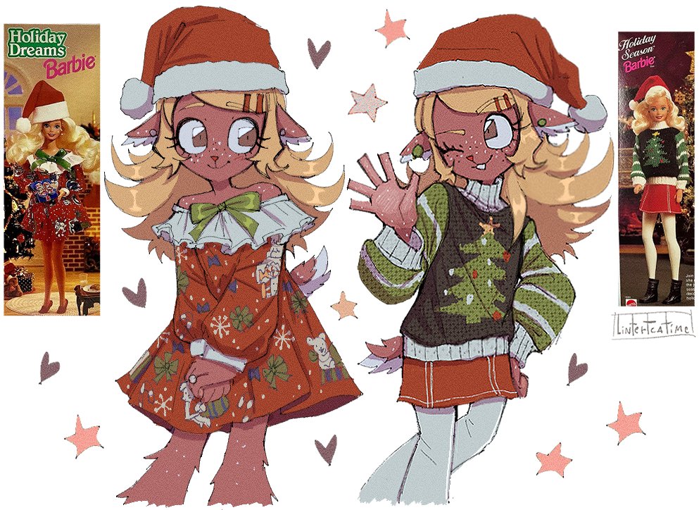 2girls, animal_ears, antlers, barbie_(character), barbie_(character)_(cosplay), barbie_(franchise), blonde_hair, buck_teeth