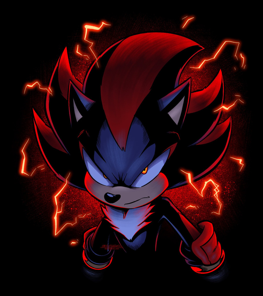 1boy, angry, animal_ears, brandon_santiago, english_commentary, furry, furry_male, glowing