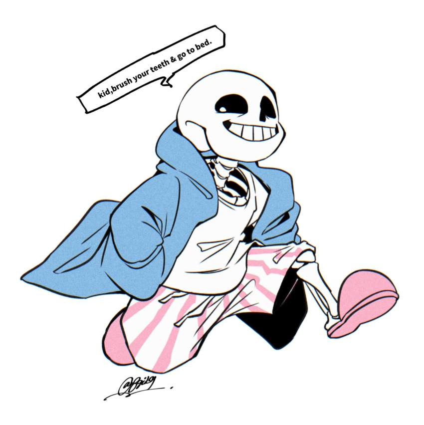 1boy, 2023, 2d, artist_name, artist_signature, blue_coat, blue_jacket, chromatic_aberration