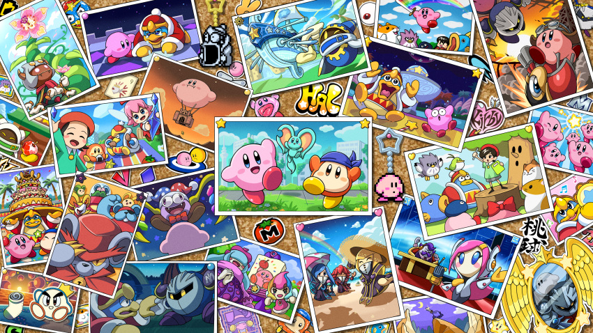 absurdres, bandana, bandana_waddle_dee, beret, bird, black_hair, blonde_hair, blue_bandana