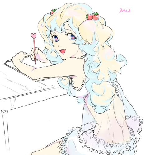 alternate_costume, alternate_hairstyle, bad_id, jenny_(praesepe), lingerie, long_hair, lowres, multicolored_hair