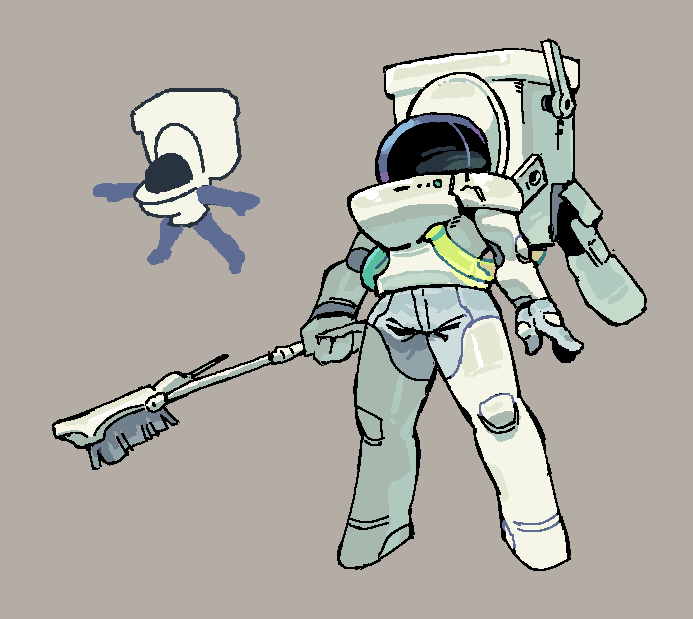 1other, ambiguous_gender, arm_armor, armor, arms_at_sides, doodle_inset, fewer_digits, floating