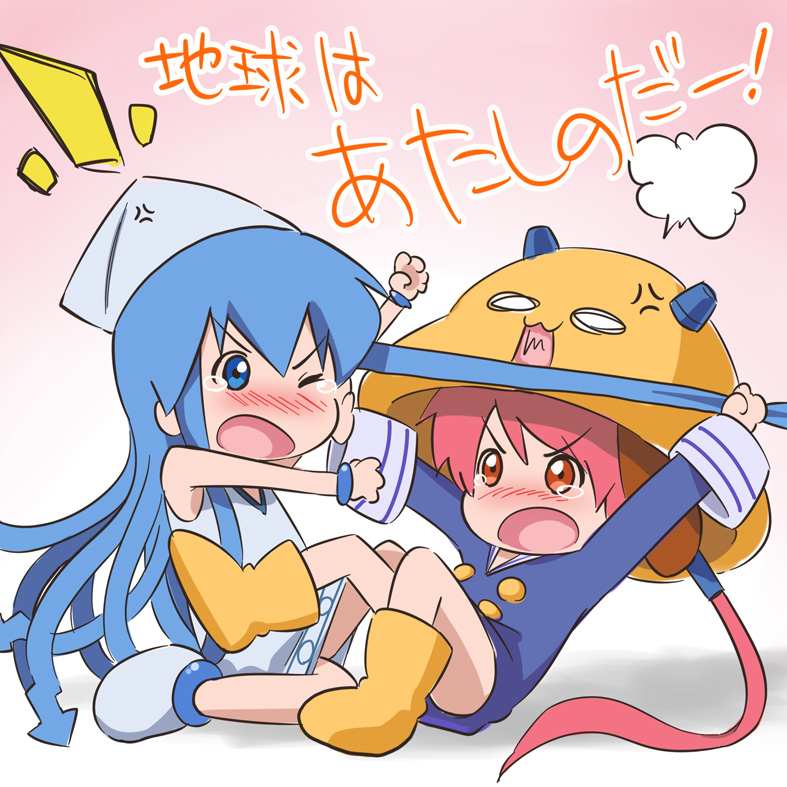 ikamusume, shinryaku!_ikamusume, space_invaders, space_invaders_extreme_2, translated, ufo-co