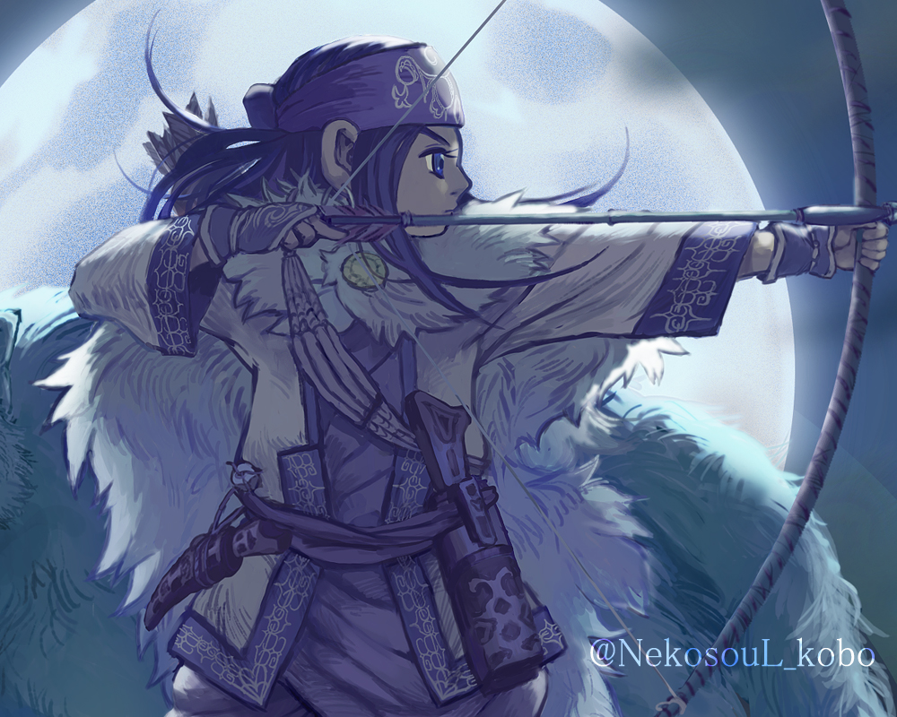 1girl, ainu, ainu_clothes, asirpa, cloak, commentary_request, earrings, golden_kamuy