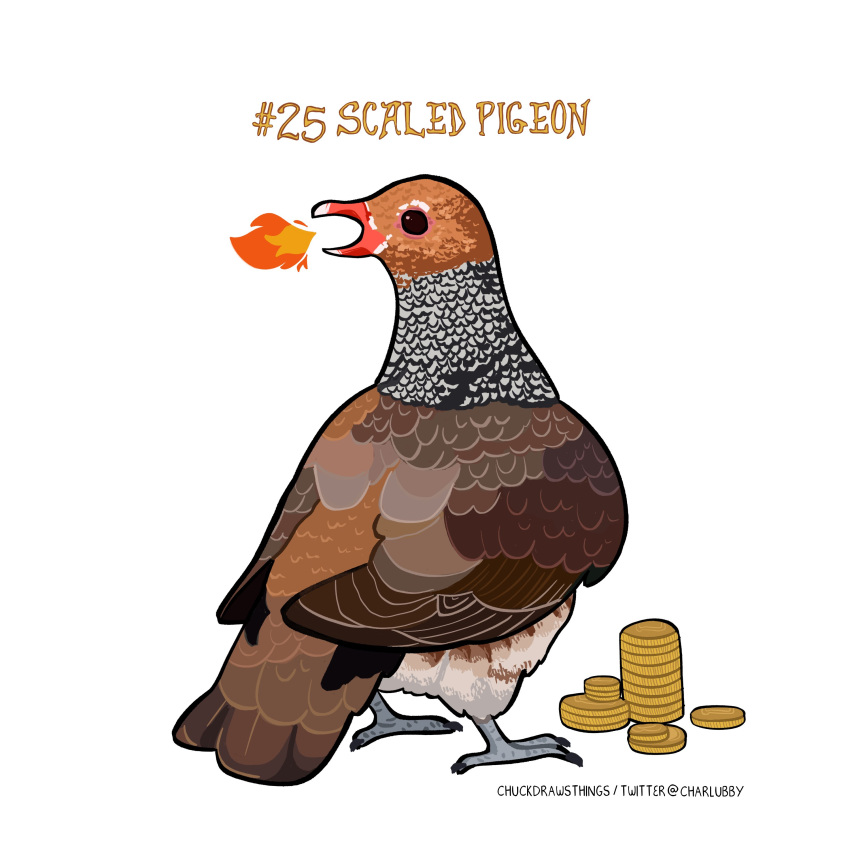 absurdres, animal, animal_focus, animal_name, artist_name, bird, breath_weapon, breathing_fire