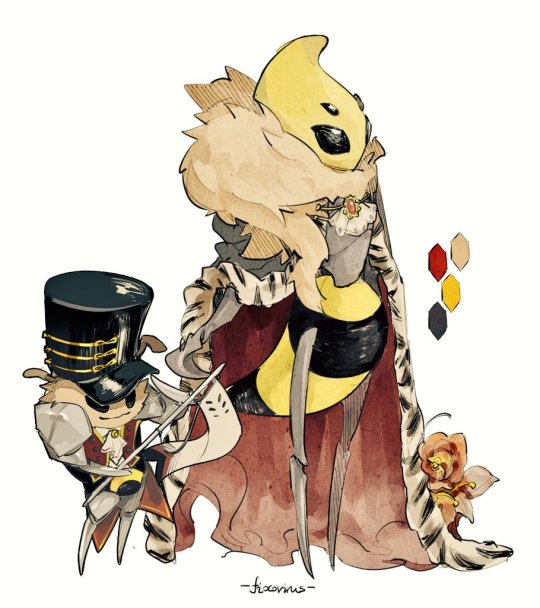 1boy, 1girl, armor, arthropod_boy, arthropod_girl, arthropod_limbs, bee, bug