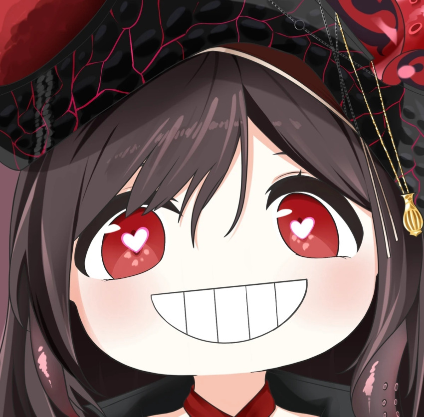 1girl, azur_lane, grin, heart-shaped_pupils, long_hair, quancy, royal_fortune_(azur_lane)