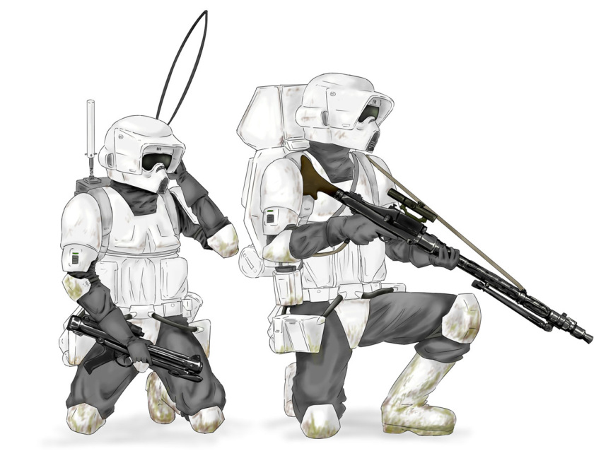 2boys, assault_visor, backpack, bag, boots, cable, dirty_footwear, elbow_pads