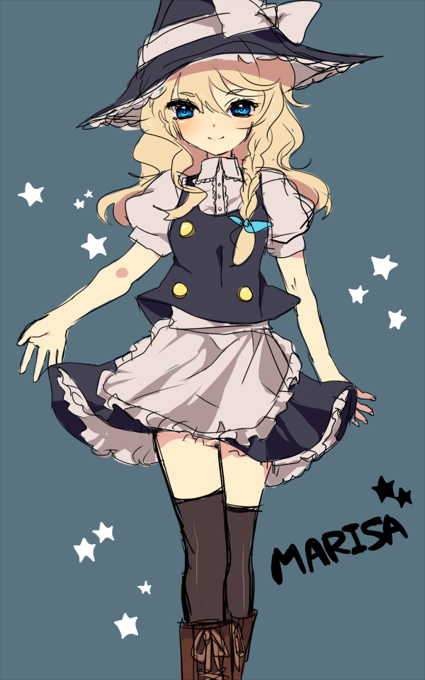 bad_id, blonde_hair, blue_eyes, character_name, hat, ia_(artist), ia_(carat), kirisame_marisa