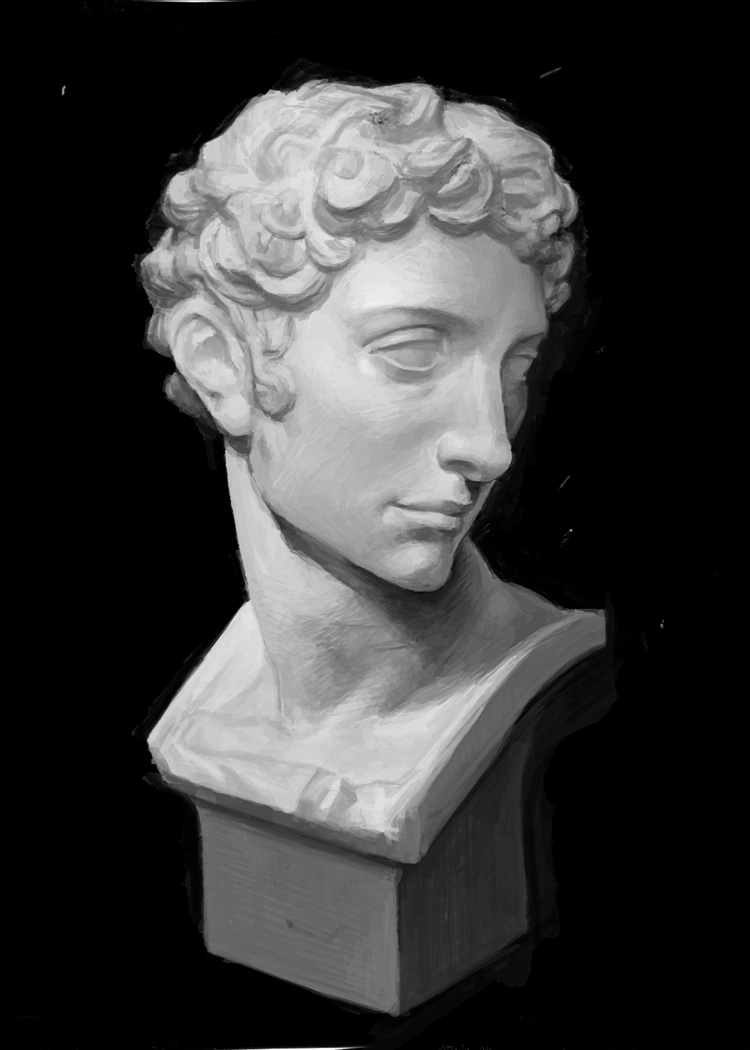 black_background, bust_(sculpture), edomon_(toriaezu), no_humans, object_focus, original, sculpture, simple_background