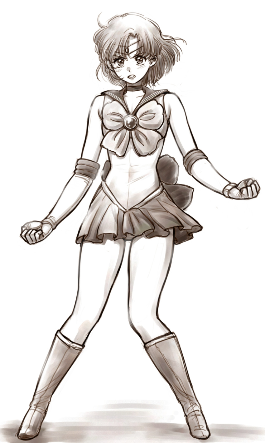 back_bow, bishoujo_senshi_sailor_moon, boots, bow, bowtie, choker, circlet, clenched_hands