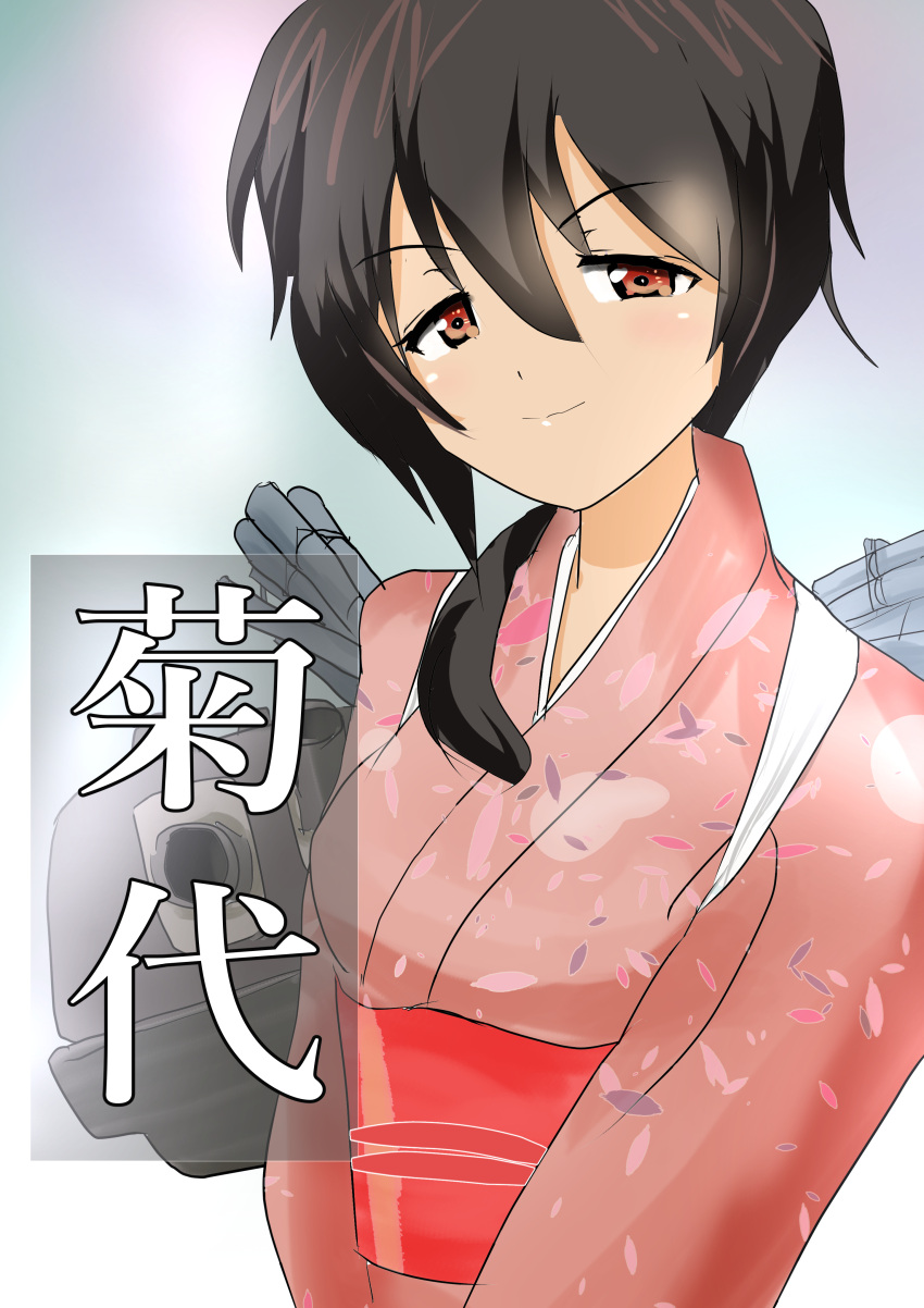 1girl, absurdres, brown_hair, commentary_request, girls_und_panzer, highres, idegami_kikuyo, japanese_clothes