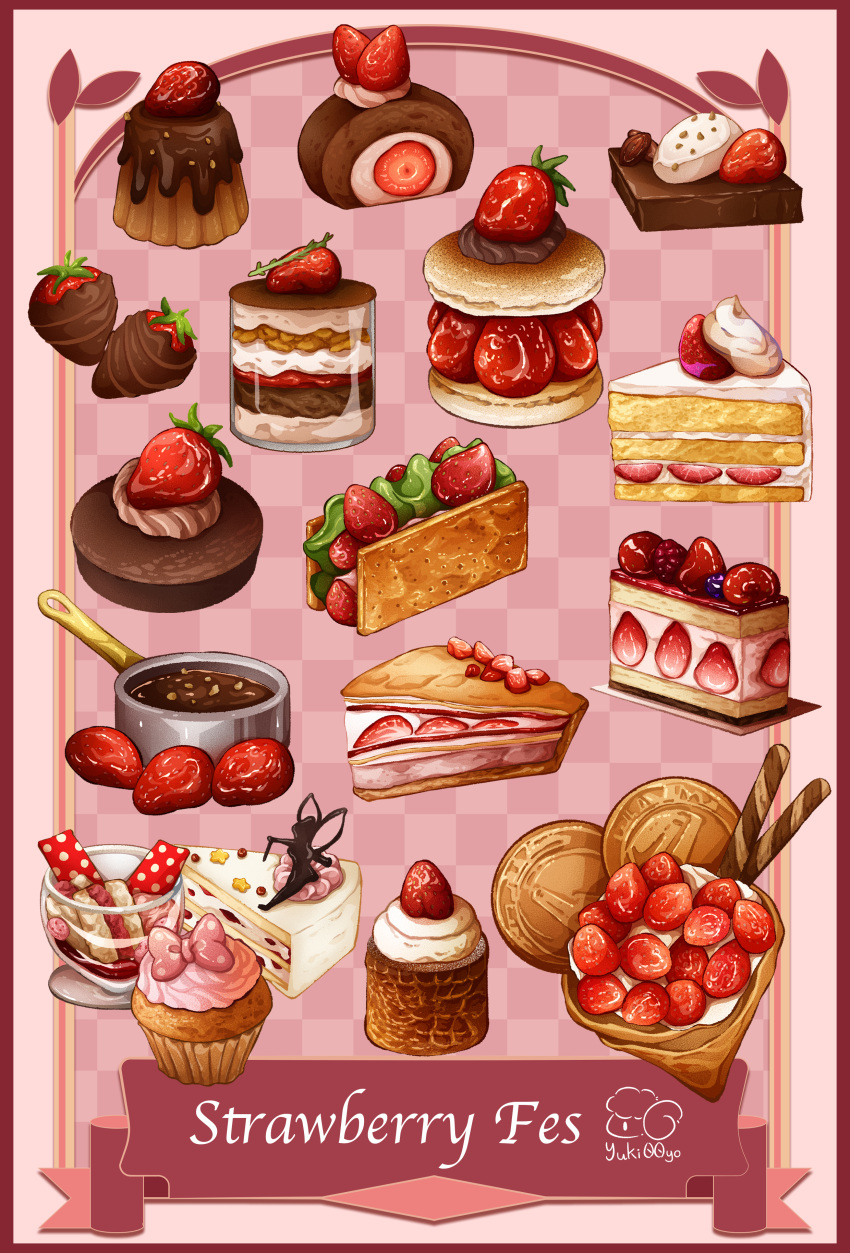 absurdres, artist_name, border, bow, cake, cake_slice, cheesecake, chocolate