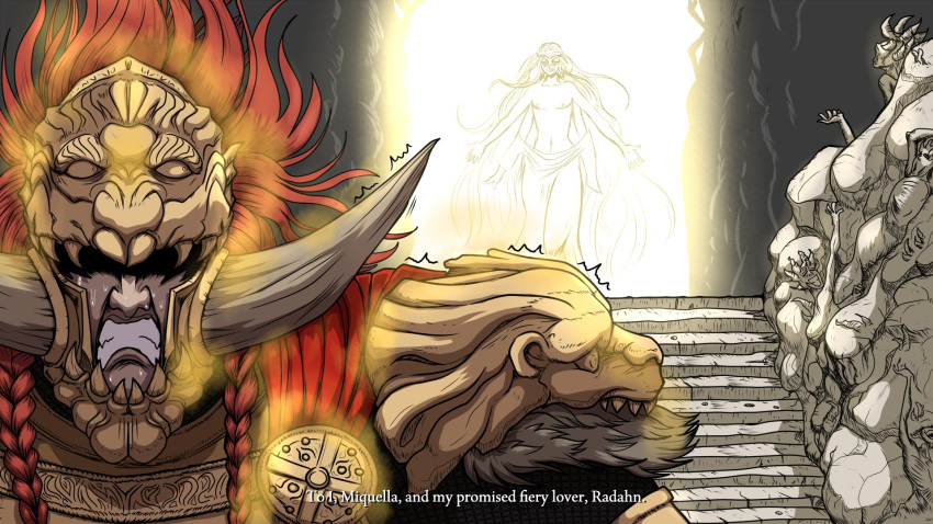 2boys, armor, aura, blonde_hair, braid, breastplate, cape, circlet