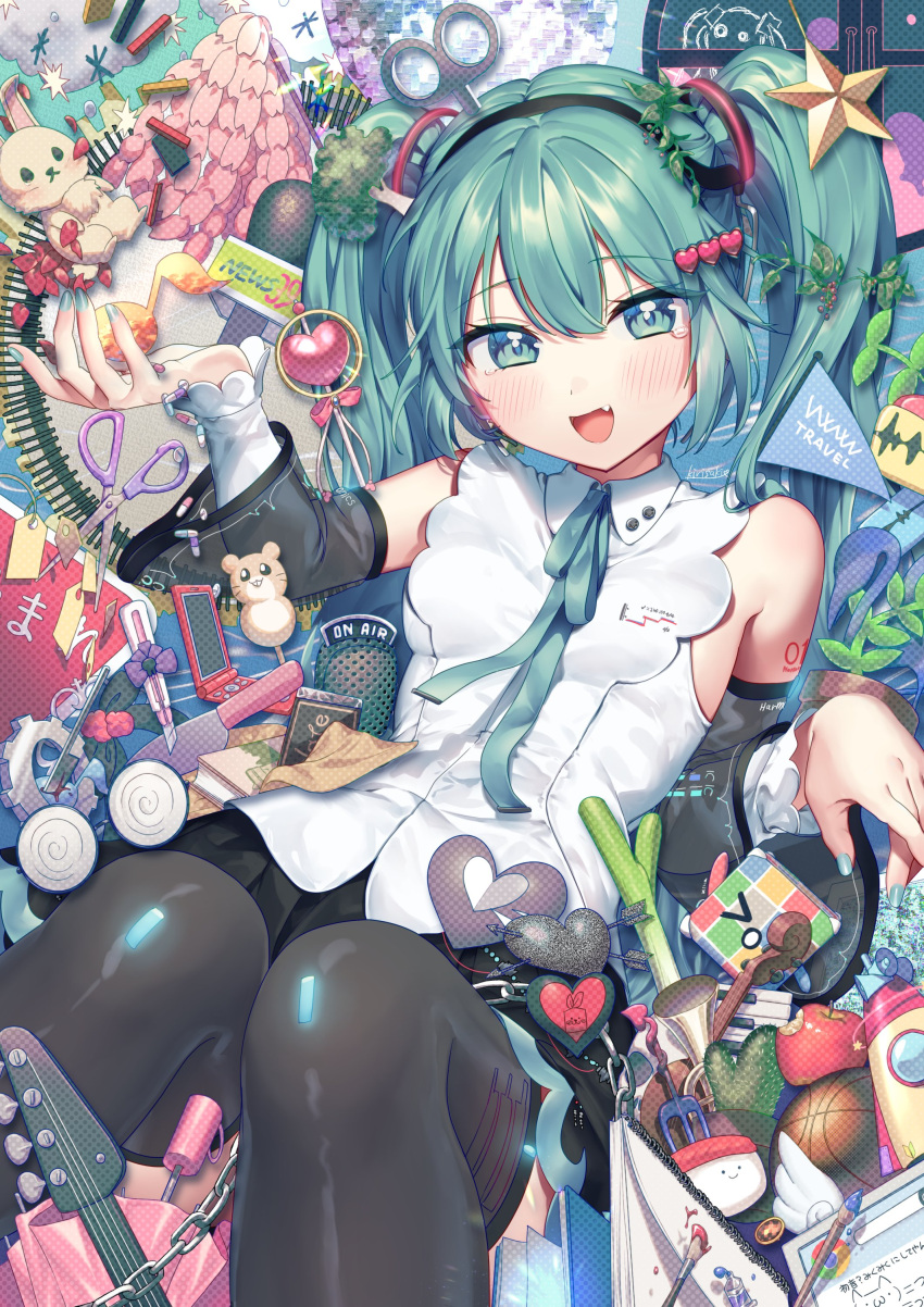 1girl, absurdres, arm_up, ball, basketball_(object), bass_guitar, birthday, black_skirt