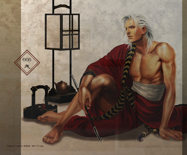 dante, dante_(devil_may_cry), devil_may_cry, devil_may_cry_(series), dmc, japanese_clothes, male, medium_hair