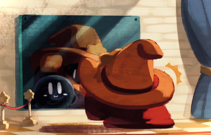 ^^^, alternate_color, blue_skin, blush_stickers, character_request, check_character, checkered_floor, closed_mouth