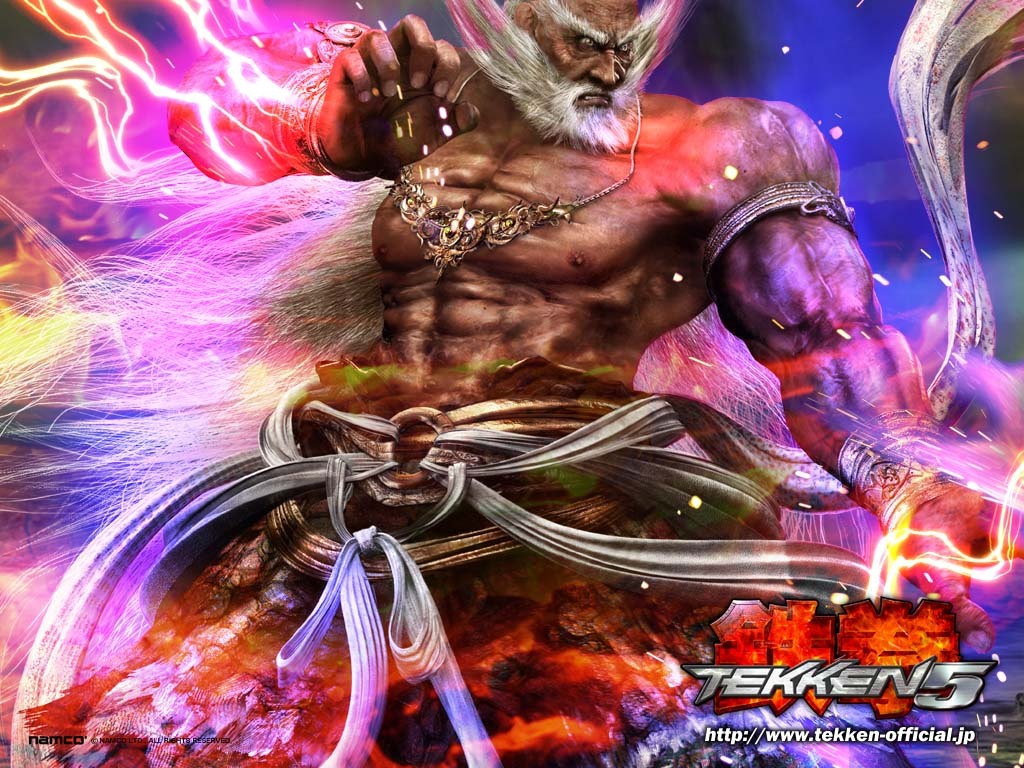 beard, mishima_jinpachi, mustache, namco, solo, tekken, tekken_5, wallpaper, white_hair