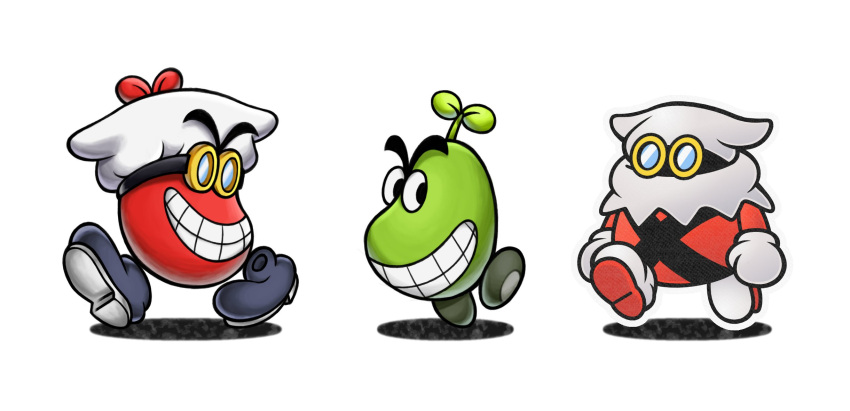 3boys, beanie_(mario), boots, cado_(cadoart), fusion, gloves, goggles, grey_footwear