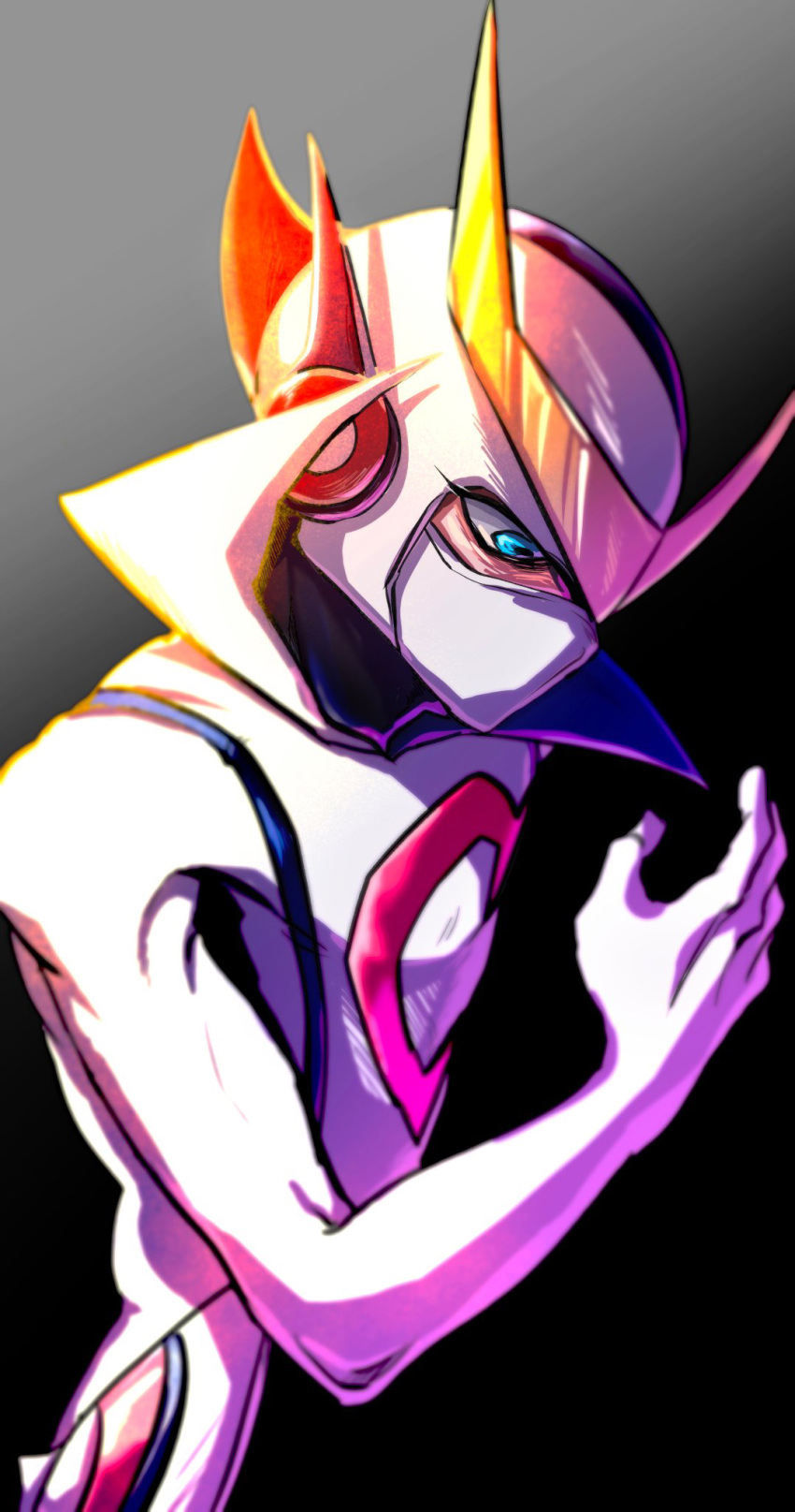 1boy, bags_under_eyes, blue_eyes, bodysuit, casshern, casshern_(series), casshern_sins, commentary_request