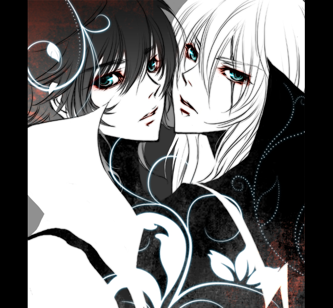 2boys, bishounen, blue_eyes, bodysuit, brown_eyeliner, casshern, casshern_(series), casshern_sins