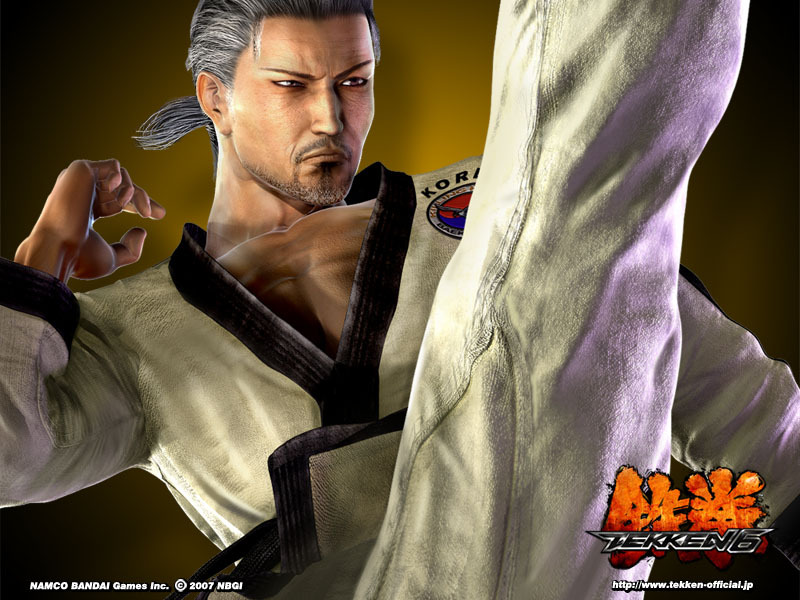 baek_doo_san, grey_hair, male, namco, solo, tae_kwon_do, tekken, tekken_6, wallpaper
