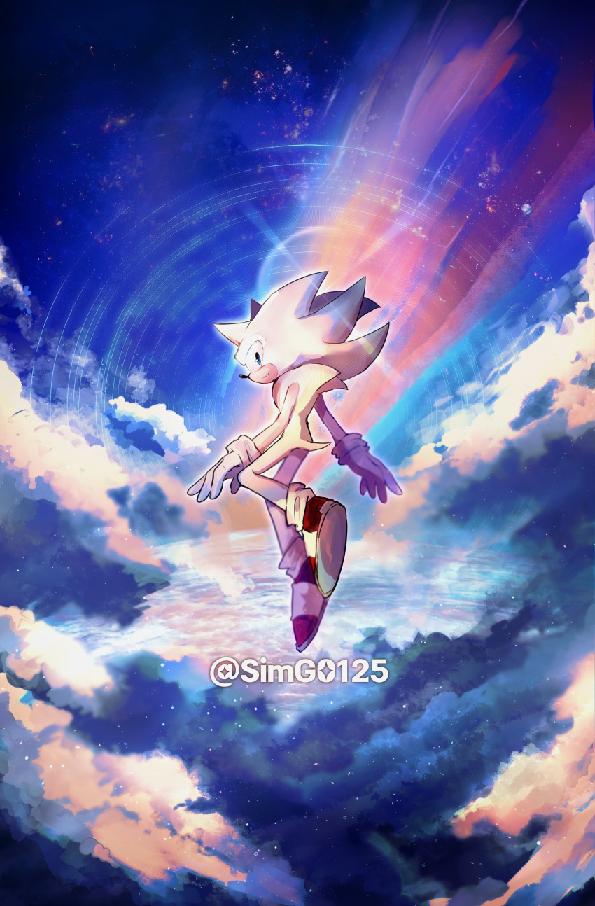 1boy, above_clouds, absurdres, animal_ears, animal_nose, artist_name, blonde_hair, blue_eyes