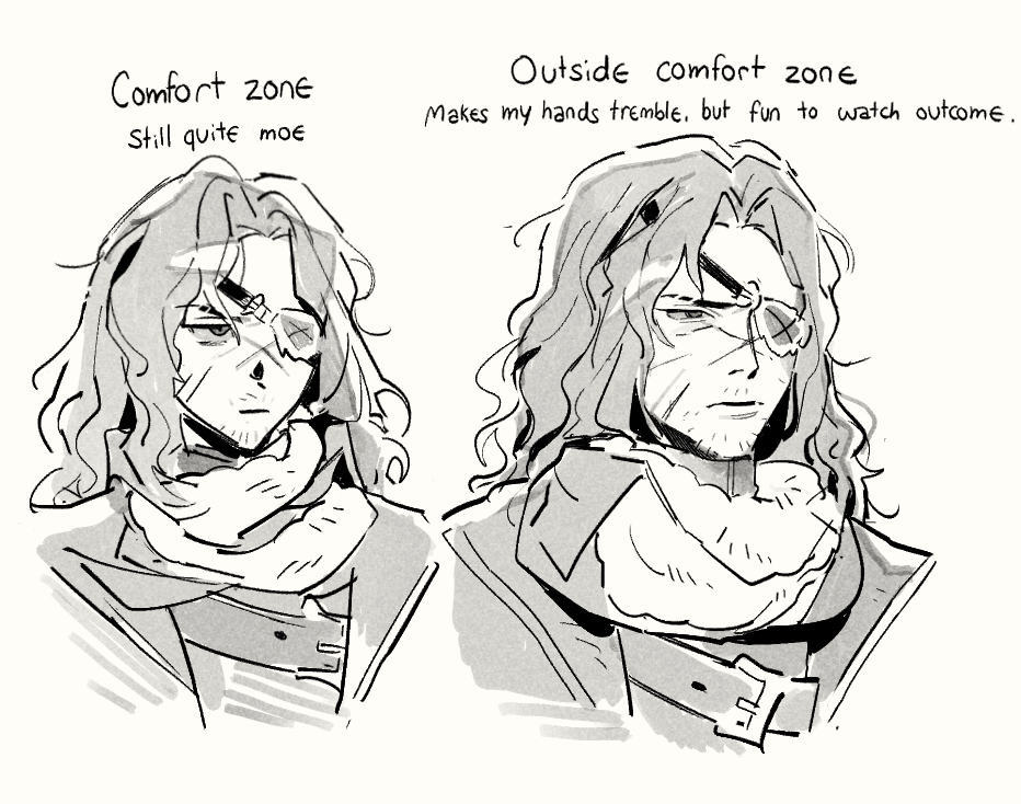 1boy, beard_stubble, belt, collared_coat, eyepatch, facial_hair, greyscale, heathcliff_(project_moon)