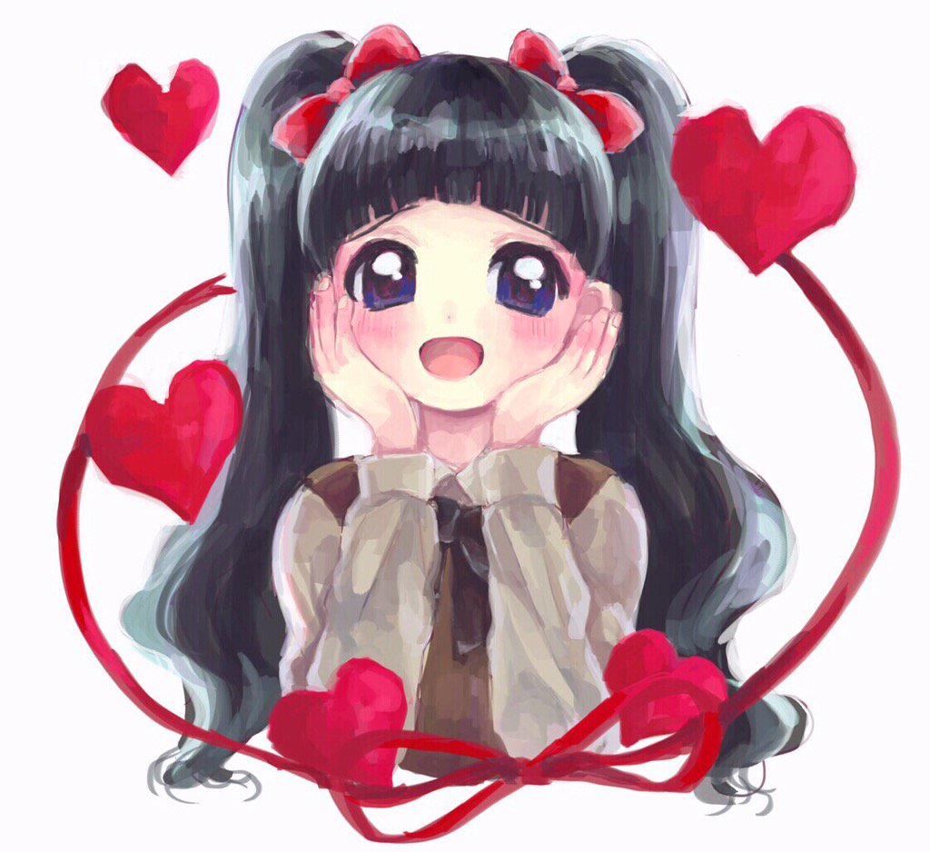 1girl, black_hair, blush, cardcaptor_sakura, comeco, commentary_request, daidouji_tomoyo, dress