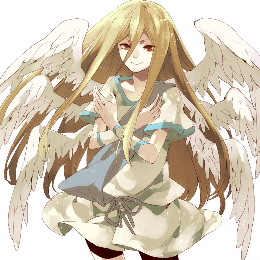 bad_id, bike_shorts, blonde_hair, highres, inazuma_eleven, inazuma_eleven_(series), long_hair, multiple_wings