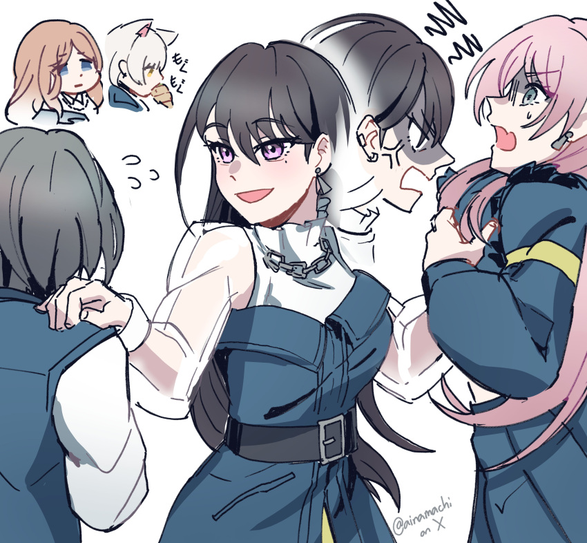 5girls, absurdres, afterimage, animal_ears, artist_name, bang_dream!, bang_dream!_it's_mygo!!!!!, belt