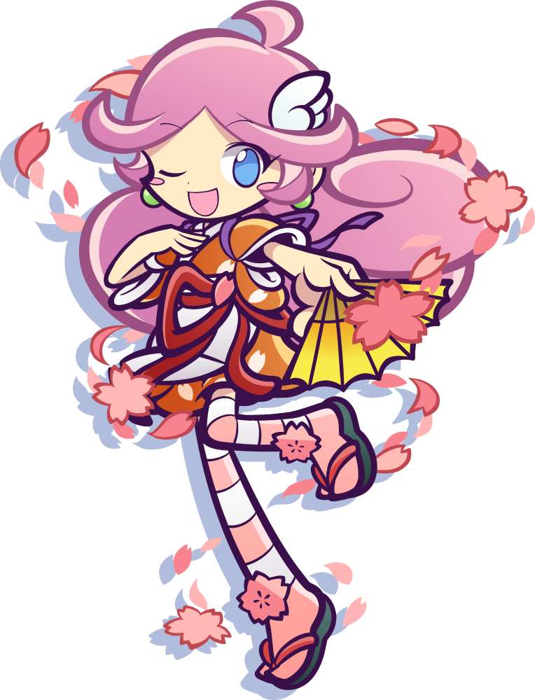 1girl, ;d, aerokinesis, ahoge, ankle_flower, blonde_hair, blue_eyes, blush_stickers