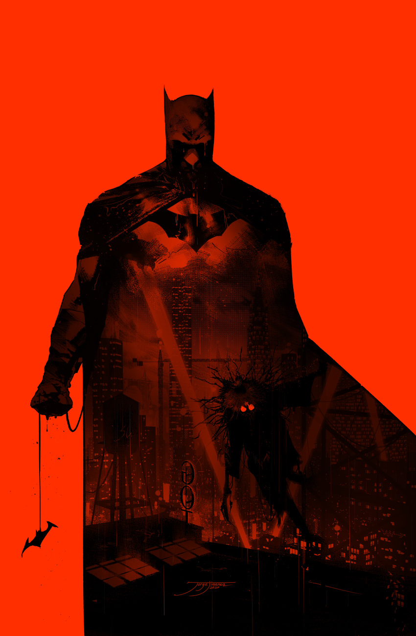 1boy, absurdres, batarang, batman, batman_(series), batman_symbol, black_mask, cape