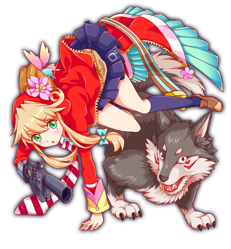 1girl, 1other, adapted_costume, animal_ear_fluff, anime_coloring, aqua_ribbon, arm_cannon, artist_request