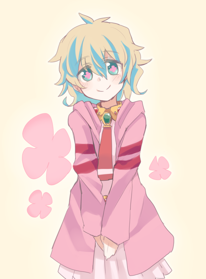 +_+, 1girl, blonde_hair, blue_eyes, blue_hair, closed_mouth, hair_between_eyes, jacket