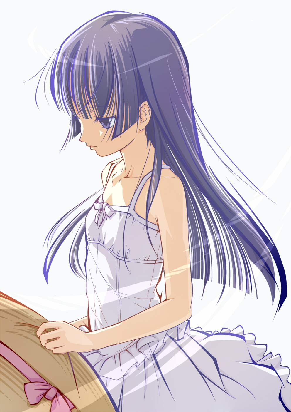 black_hair, dress, gokou_ruri, haiiro, hat, highres, long_hair, ore_no_imouto_ga_konna_ni_kawaii_wake_ga_nai