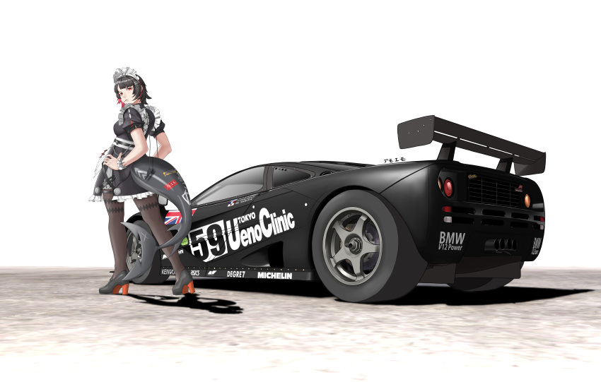 1girl, absurdres, amoemo, breasts, candy, car, ellen_joe, fins