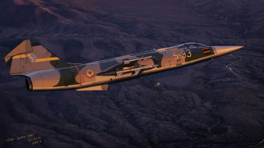 air-to-air_missile, aircraft, airplane, dawn, dr-arche, f-104_starfighter, fighter_jet, flying
